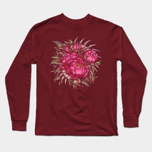 Peonies and bones Long Sleeve T-Shirt